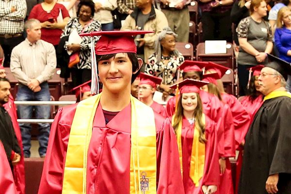 Tye Bratton, Athens High School PINNACLE Early College High School student, graduates with an Associate of Arts degree from TVCC Tye Bratton, Athens High School PINNACLE Early College High School student, graduates with an Associate of Arts degree from TVCC